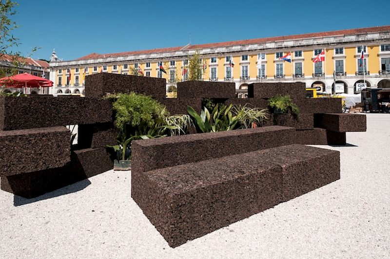 Cork blocks used to build Eurovision village - Essential Business